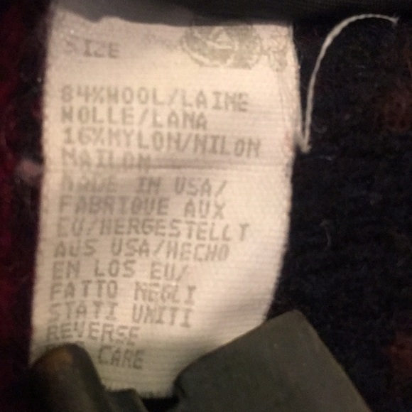 WOOLRICH XL Navaho Aztec Blanket Coat Snap Closure Down Front Double pockets - Picture 10 of 16